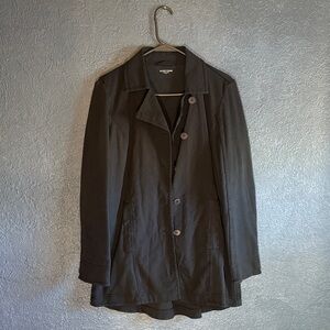 EILEEN FISHER 100% Organic Cotton Black Blazer